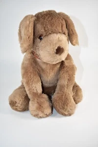 BROOKSTONE NAP BROWN STUFFED PLUSH PUPPY DOG - Picture 1 of 7