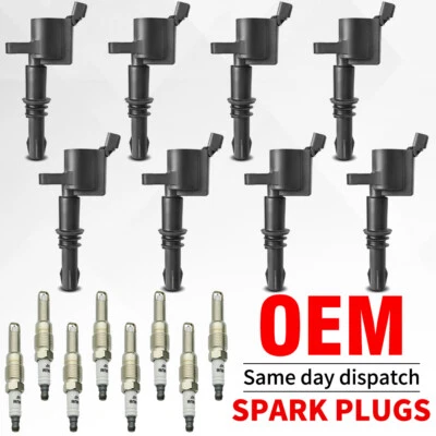 8Pack Ignition Coils PLATINUM Spark Plug For Ford F150 F250 5.4L 2004-2010 DG511 - Image 1 of 4