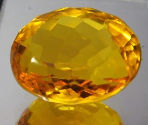 Zertifizierter 68,30 ct natürlicher mexikanischer Feueropal gelb orange oval geschliffener Edelstein - Bild 1 von 7