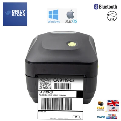 Thermal Label Printer 4x6 150x100mm Bluetooth Windows& Mac Royal Mail Hermes 6x4 - Image 1 of 2