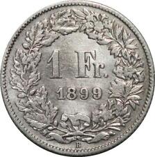 R5153 Switzerland 1 Franc Helvetia 1899 B Berne Silver -> Make offer