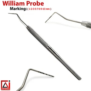 Periodontal Williams Probe Color Coded Pocket Depth Measuring Lab Instruments - Picture 1 of 5