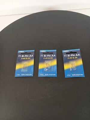 T1 2.4V 0.3A Dorcy International/ Bi-Pin Bulb,No 41-1672 /  3 Packs of 2 Bulbs - Image 1 of 3