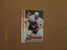 CHL Arizona Sundogs Vintage Defunct Circa 2007-2008 Team Logo Pocket Schedule