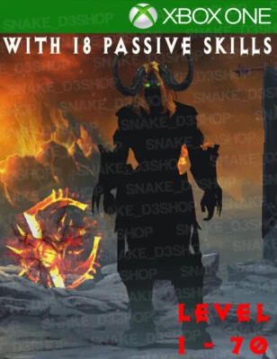 Diablo 3 Xbox One - Conjunto totalmente modificado Barbarian Immortal King - Nível 1 - Imagem 1 de 3