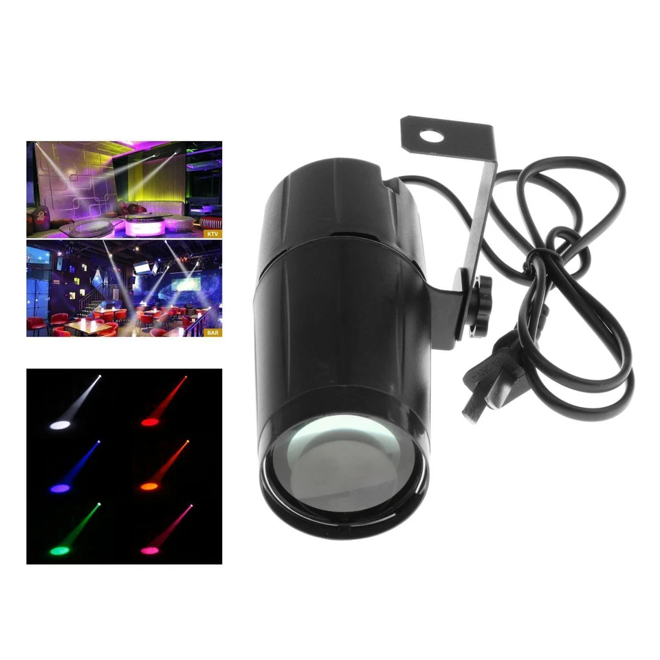 3W  Multicolor LED  Beam Projector DJ Disco  Pinspot Light - Image 1 of 1