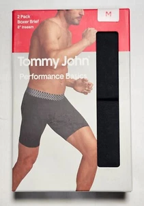 Tommy John Performance Basics 8 Zoll Boxershorts Medium - Schwarz / Schwarz - 2er Pack - Bild 1 von 3