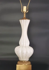 VINTAGE MURANO GLAS BUBBLES IN WEICHEM WEISSGOLD TISCHLAMPE - Bild 1 von 13