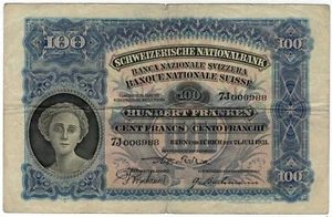SUISSE 100 FRANCS 1931 - Picture 1 of 2