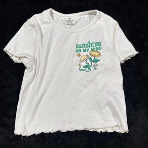 H&M Kids Size 8/10 White T Shirt Sunshine On My Mind - Picture 1 of 3