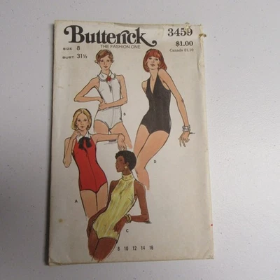 Butterick 3459 Sewing Pattern Size 8 Bust 31.5 Women’s Swimsuit Leotard Vintage - Image 1 of 2