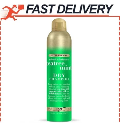 OGX Extra Strength Refresh & Balance + Dry Shampoo, Tea Tree Mint, 5 Ounce - Image 1 of 2