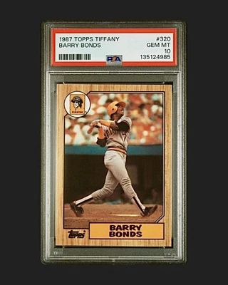 1987 Topps Tiffany #320 Barry Bonds radiocontrol PSA 10 GEM MT Foto 1 de 3