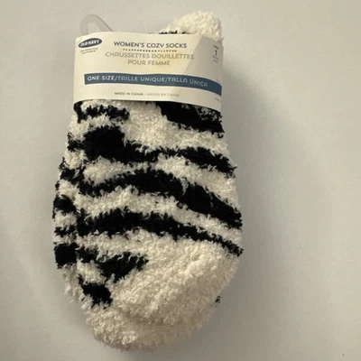 Nuevos Calcetines Acogedores Mujer Estampado Cebra D31 Foto 1 de 3