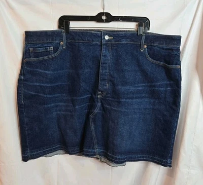 Old Navy women plus sz 26 High-Rise Secret-Smooth pockets Denim Mini Skirt - Image 1 of 4