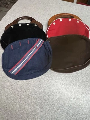 Bolso Bermudas Vintage Años 70 Dos Asas Monedero y 4 Fundas Diferentes Foto 1 de 4