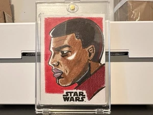 Finn 2017 Topps Star Wars Journey To The Last Jedi Sketch 1/1 By Jamie Cosley - Picture 1 of 2