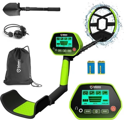 Ultimate Metal Detector Bundle Waterproof w/ 360° Pinpointer Shovel Scoop Trowel - Image 1 of 4