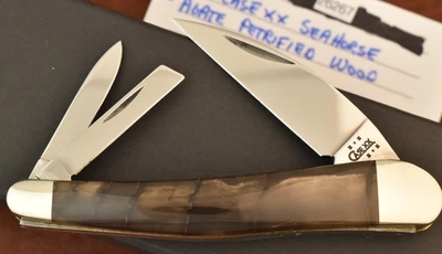 1 de 1 CUCHILLO WHITTLER ESTUCHE XX EE. UU. CABALLITO DE MAR PERSONALIZADO OBRAS DE ARTE PIEDRA TAMBORILEADA (26267 Foto 1 de 4