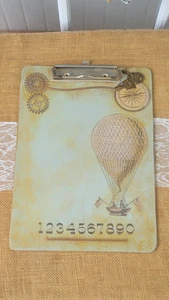 Steampunk Upcycled Clipboard: Vintage Inspired Industrial Home or Office Decor - Picture 1 of 10