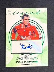 2022 JAMIE CARRAGHER 20/99 AUTO TOPPS UEFA CHAMPIONS LEAGUE AUTOGRAPHS - Picture 1 of 2