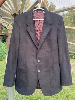 Vintage Jaymar Negro Terciopelo Blazer Abrigo Deportivo Chaqueta Hombre 42 Foto 1 de 4