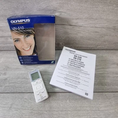 Olympus VN-510 Digital Voice Recorder Dictophone White Unit Only w/ Manual - Image 1 of 4