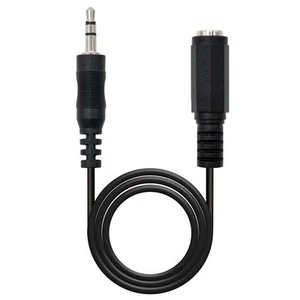 Nanocable Rallonge Câble Jack MiniJack 3.5mm M/F Noir 10.24.0203 3m - Photo 1/6