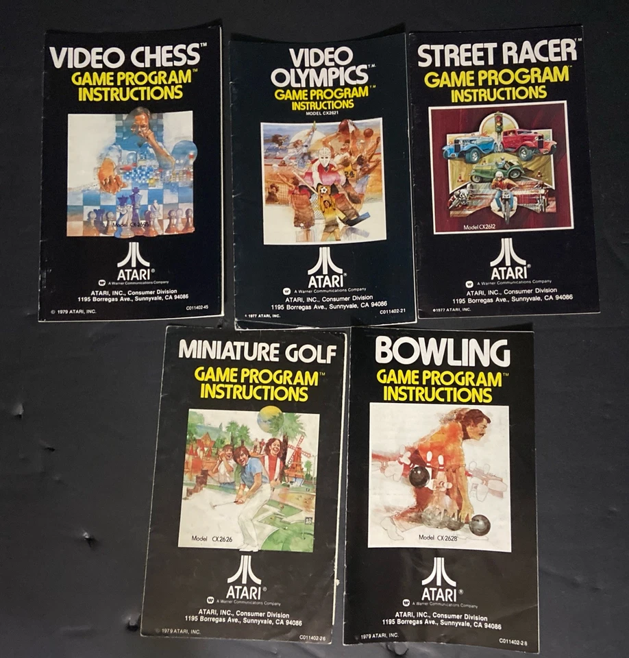 Vintage Atari Game Program Instructions Manuals 5 pack - Image 1 of 1