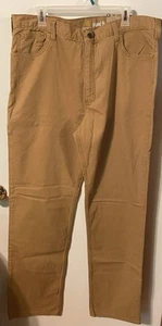 Carhartt Relaxed Fit Straight Jeans Men's Size 38/34 Brown 5-Pocket MNS4 - Picture 1 of 6