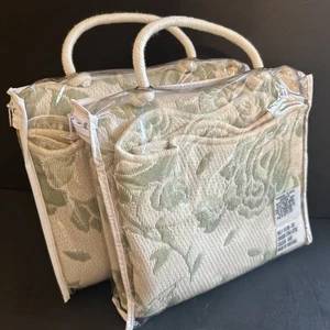 Par de fundas de almohada Matelasse estándar floral salvia vieira campo francés Henstan - Imagen 1 de 22