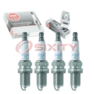 4 pcs NGK V-Power Spark Plugs for 2002-2007 Mitsubishi Lancer 2.0L  2.0L L4 zh - Image 1 of 4