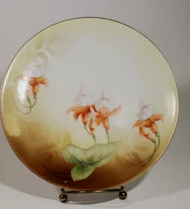 RS Tillowitz Silesia Fuschia Bleeding Heart Small Cabinet Plate 8 inch c 1930 - Picture 1 of 13