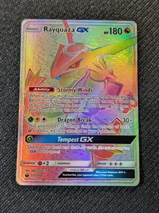Rayquaza GX 177/168 Rainbow Secret Rare Celestial Storm Pokemon TCG MP - Picture 1 of 5