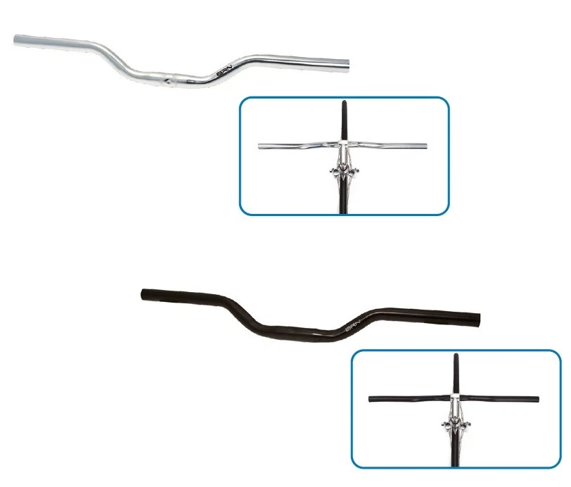 MANUBRI Manubrio URBAN in ALLUMINIO per Bicicletta / Colore Argento o Nero - Immagine 1 di 1