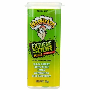 Warheads Extreme Sour Minis 49g x 4 Party Favours Bulk Candy Halloween Treats - Picture 1 of 4