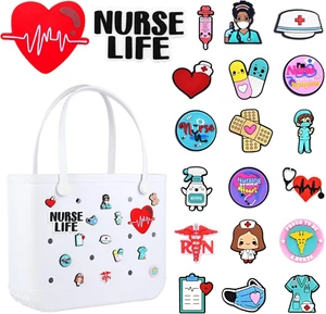 Nurse Charms for Bogg Bag, 20 Pcs Decorative Charms for Tote Bag - Picture 1 of 12
