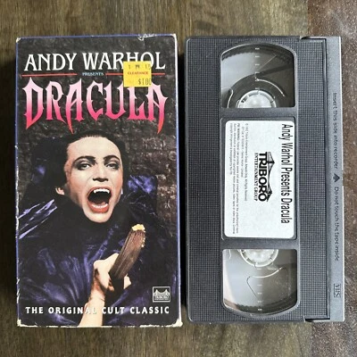 RARE ANDY WARHOL PRESENTS DRACULA THE ORGINAL CULT CLASSIC VHS TAPE TRIBORO 1992 - Image 1 of 4