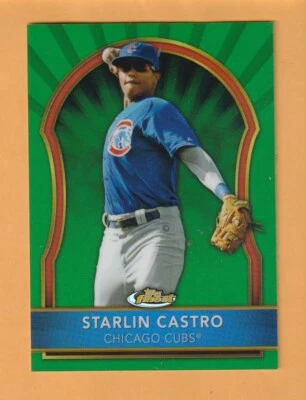 Starlin Castro Chicago Cubs 2011 Finest Green Refractors #33 /199 8P - Image 1 of 2