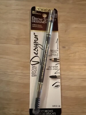 L'Oreal Paris Brow Stylist Designer Eyebrow Pencil, Dark Brunette #315 NEW - Image 1 of 4
