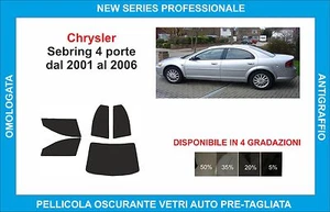 pellicole oscuranti vetri compatibili con chrysler sebring 4p dal 2001-06 compl - Imagen 1 de 1