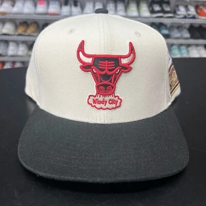 VTG 2000s Mitchell & Ness Chicago Bulls Retro 90s Hardwood Classics Snapback Hat - Picture 1 of 4