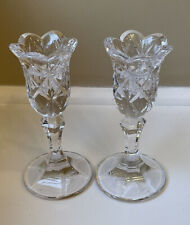 Waterford Crystal Amway Diamond Collection Candlestick Holders￼ Set Of 2 - 6”