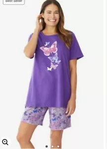 Women's Pajama 2pc Set Butterfly/Hummingbird Design. You choose Design and Size - Picture 1 of 6