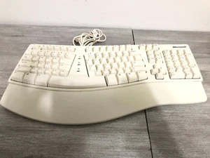 Vintage Microsoft Natural Keyboard Elite Curved Ergonomic PS/2 VGC - Picture 1 of 11