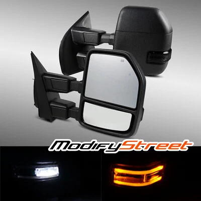 ESPEJOS RETROVISORES DE REMOLQUE 17-18 F250/F350 ALIMENTACIÓN/CALOR/PUNTO CIEGO/FOCO + SEÑAL DE HUMO Foto 1 de 4