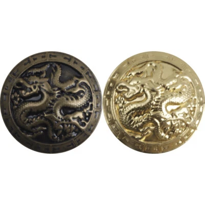 50X Retro Brass Shank Buttons Dragon Pattern Clothing Sewing Craft Buttons Decor - Image 1 of 4