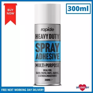 Rapide Heavy Duty Spray Adhesive Glue Foam Carpet Tile Craft Fabric Packaging - Picture 1 of 3
