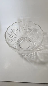 Lausitzer Pinwheel Star Pattern Crystal Bowl Dish 8 in with Scallop Edge- heavy - Bild 1 von 8