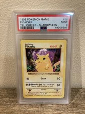 1999 Pokemon Pikachu 58/102 Shadowless WOTC Yellow Cheeks - PSA 9 Mint